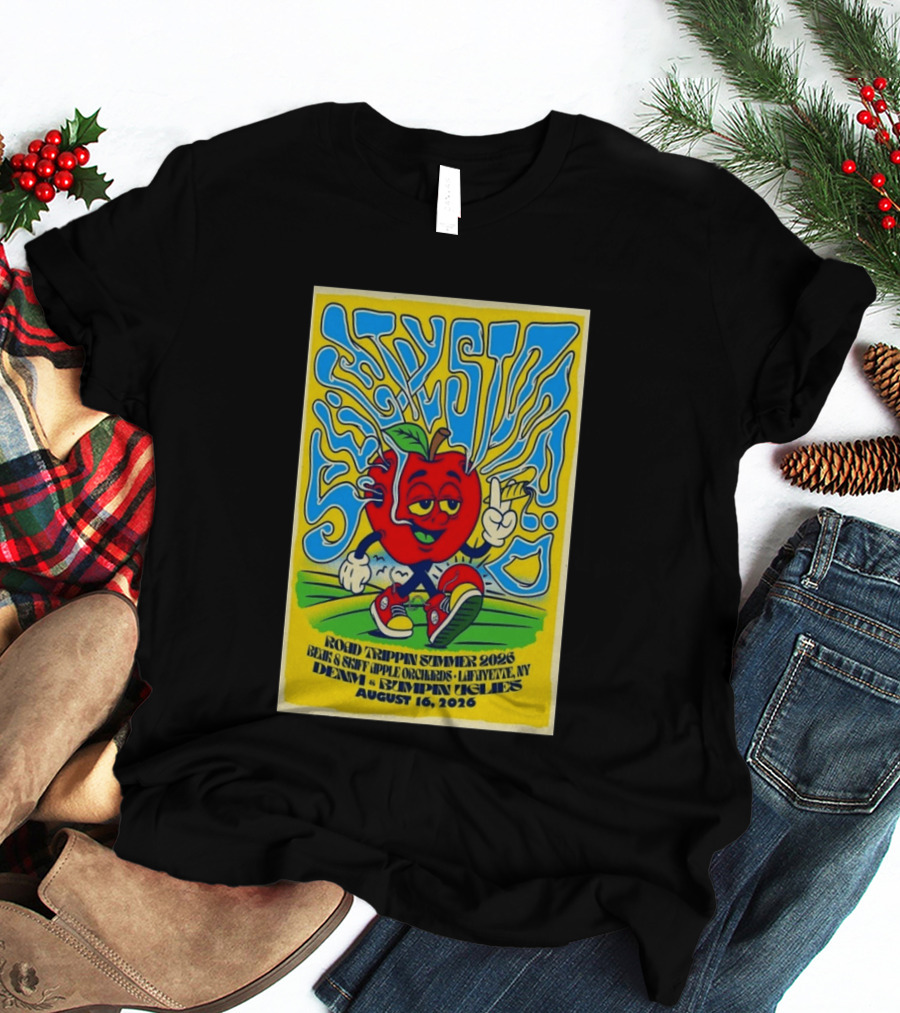 Slightly Stoopid Road Trippin Summer 2026 Apple Orchards LaFayette NY August 16 Dem Apples Bumpin Uglies T-Shirt
