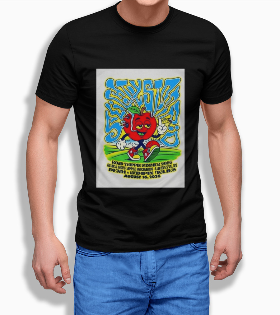 Slightly Stoopid Road Trippin Summer 2026 Beak & Skiff Orchards LaFayette NY August 16 With Denim And Bumpin Uglies T-Shirt