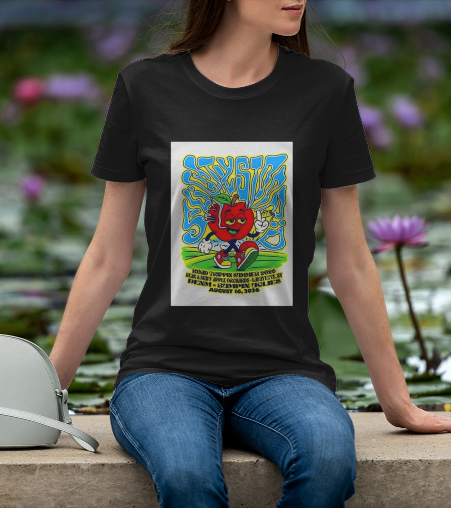 Slightly Stoopid Road Trippin Summer 2026 Beak & Skiff Orchards LaFayette NY August 16 With Denim And Bumpin Uglies T-Shirt