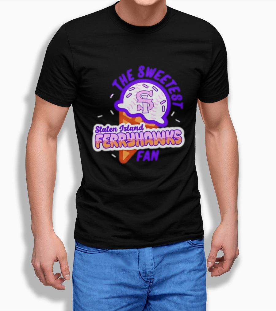 Staten Island Ferryhawks The Sweetest Fan Ice Cream Cone T-Shirt