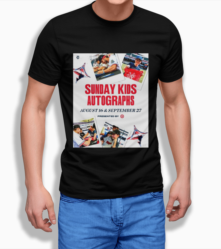 Sunday Kids Autographs August 16 & September 27 Presented By Target Twins Event T-Shirt