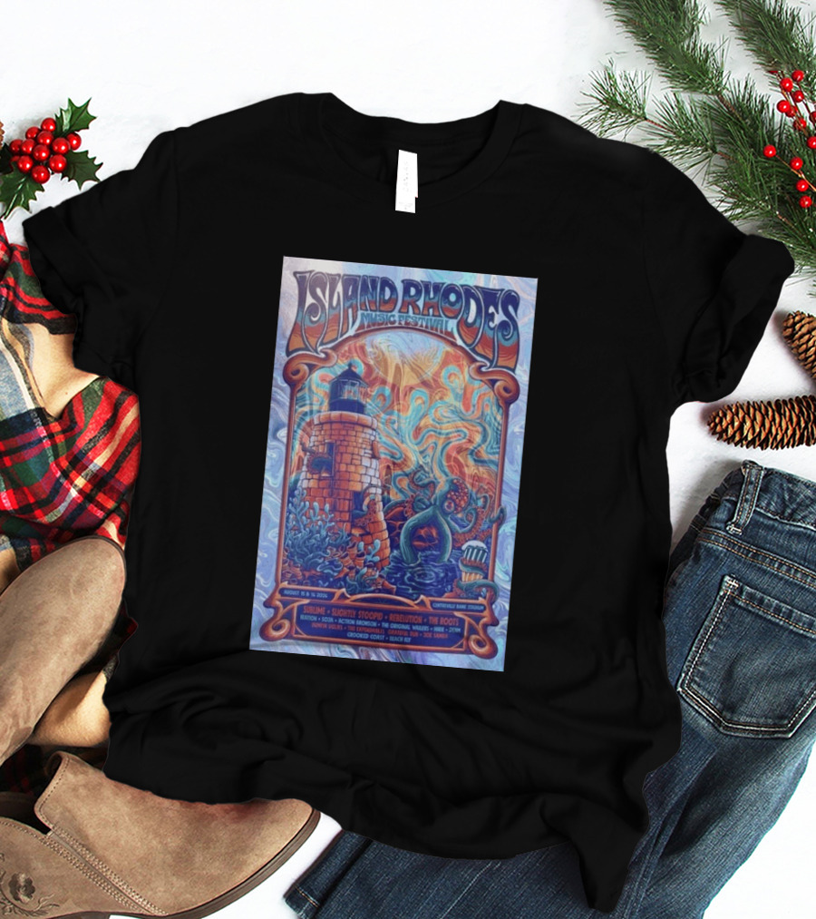 Island Rhodes Music Festival 2026 Centreville Bank Stadium Sublime Slightly Stoopid Rebelution The Roots August 15 16 Limited T-Shirt