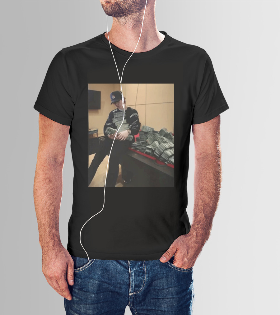 Balenciaga Black Stacks Of Cash T-Shirt