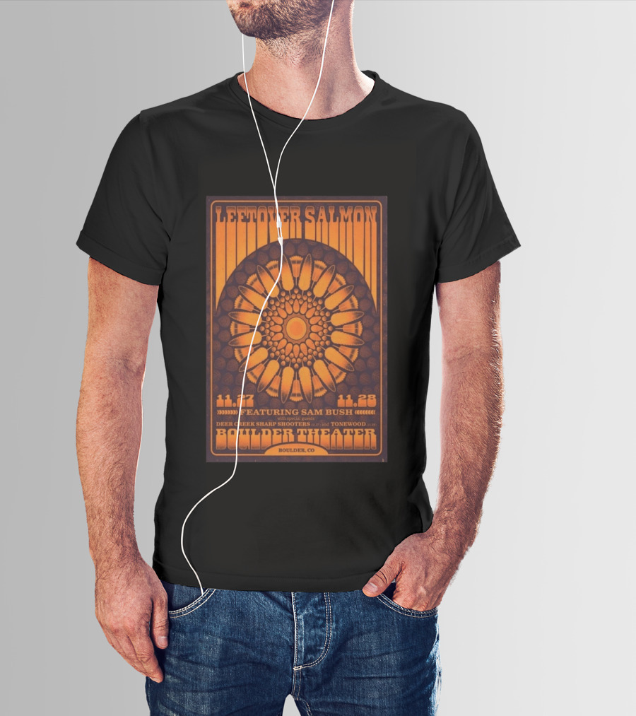 Leftover Salmon Boulder Theater November 27 28 2026 Featuring Sam Bush Deer Creek Sharp Shooters Tonewood T-Shirt
