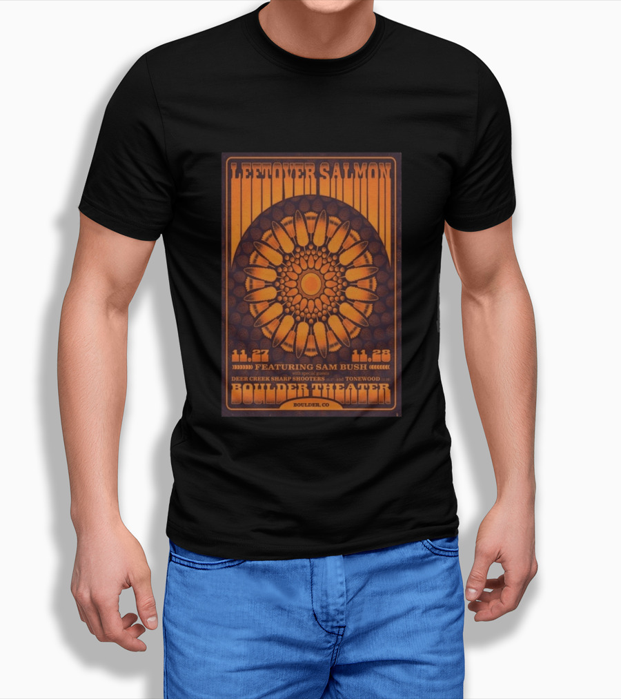 Leftover Salmon Boulder Theater November 27 28 2026 Featuring Sam Bush Deer Creek Sharp Shooters Tonewood T-Shirt