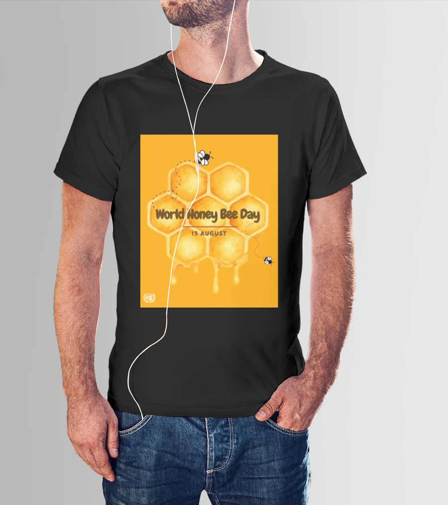 World Honey Bee Day 15 August Honeycomb T-Shirt