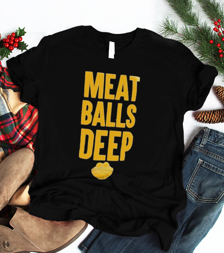 Meat Balls Deep Pasta Bowl Yellow T-Shirt