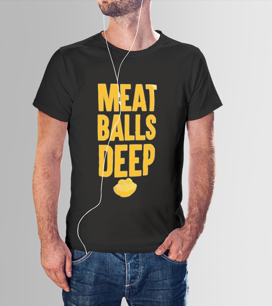 Meat Balls Deep Pasta Bowl Yellow T-Shirt