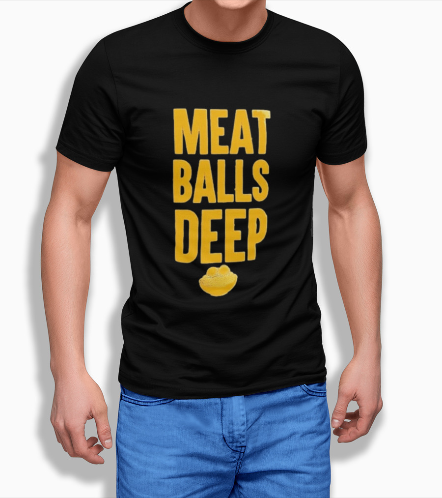 Meat Balls Deep Pasta Bowl Yellow T-Shirt
