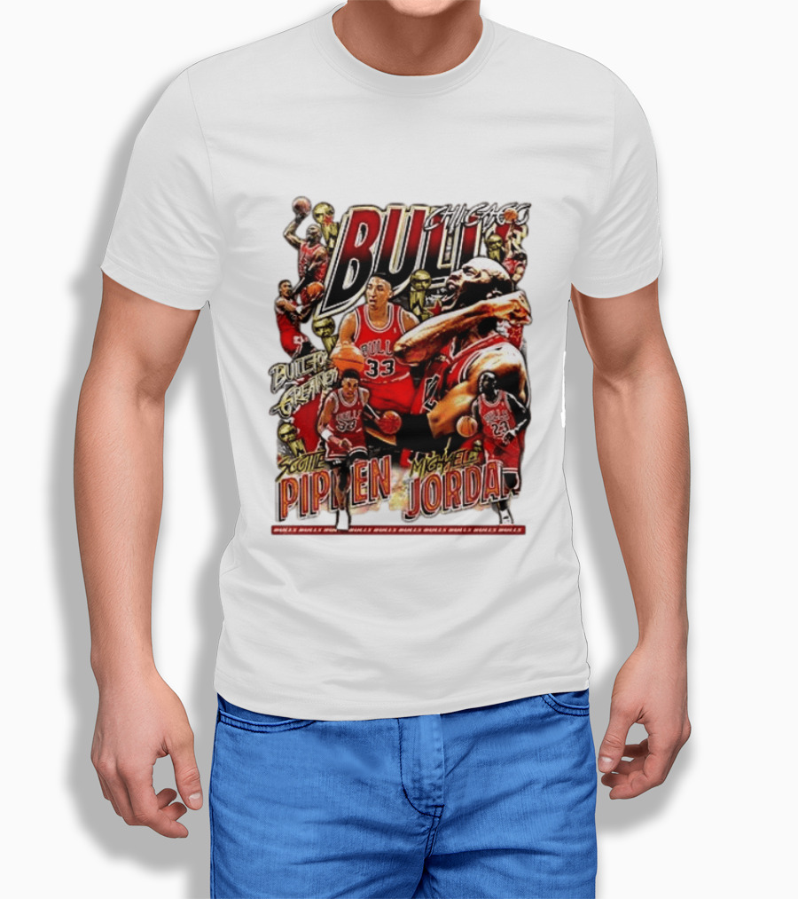 Chicago Bull Machael Jordan X Scotie Pippen Build For Greatness T-Shirt