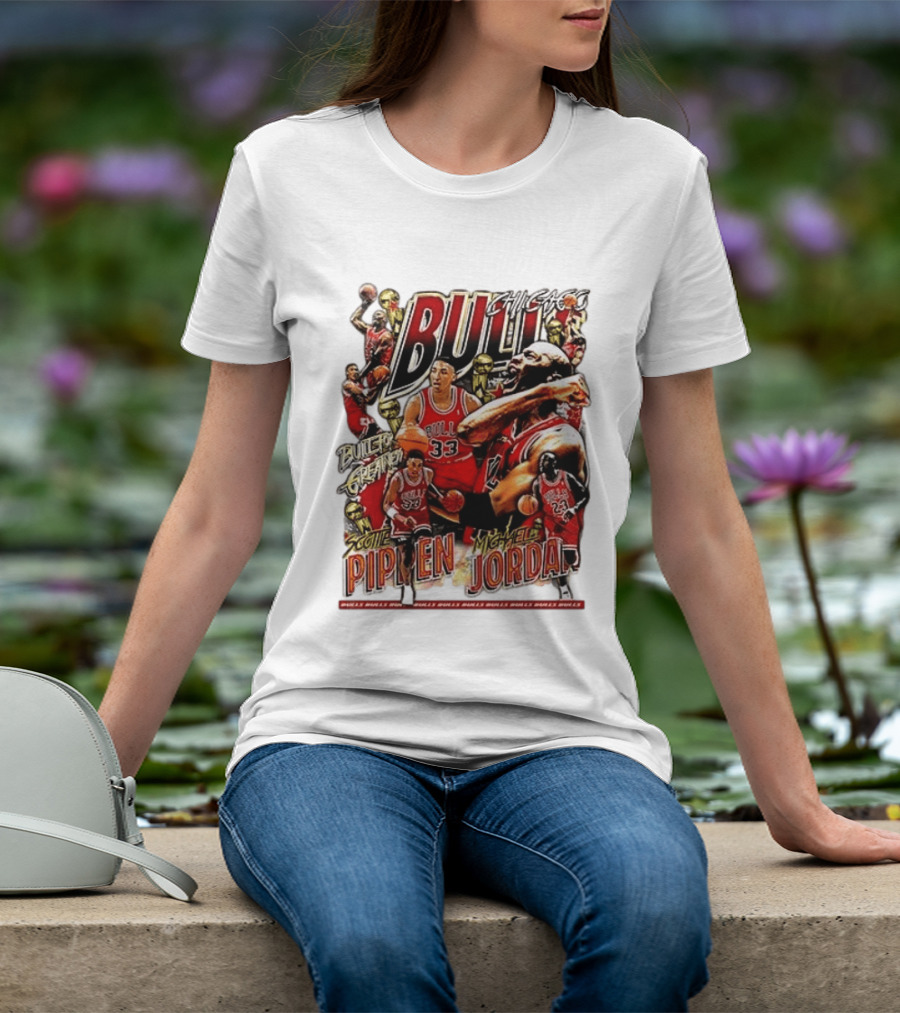Chicago Bull Machael Jordan X Scotie Pippen Build For Greatness T-Shirt