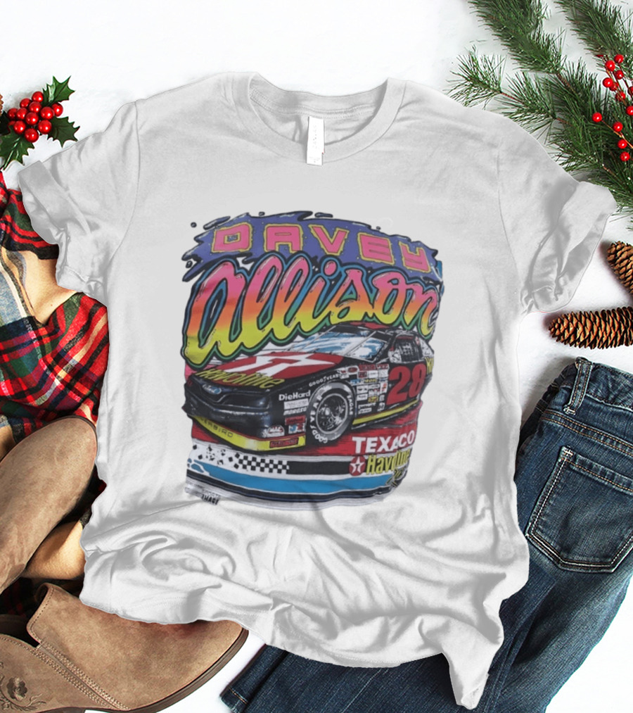 Davey Allison 28 Texaco Havoline Racing Ford Thunderbird T-Shirt