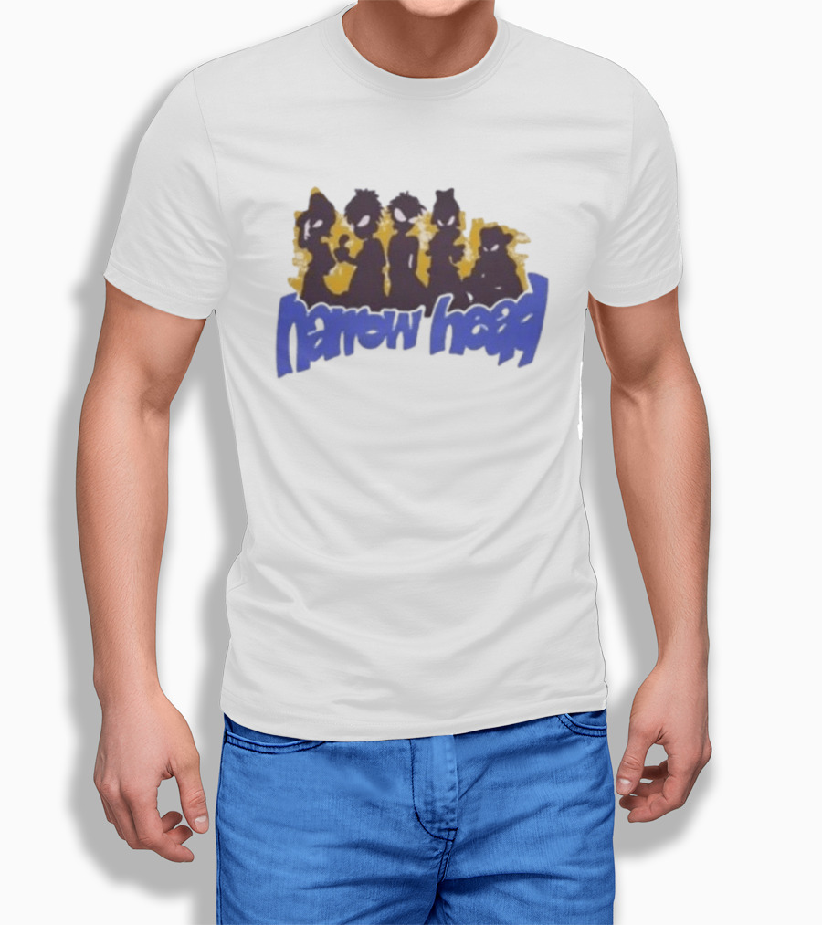 Narrow Head Silhouette Alien Characters T-Shirt