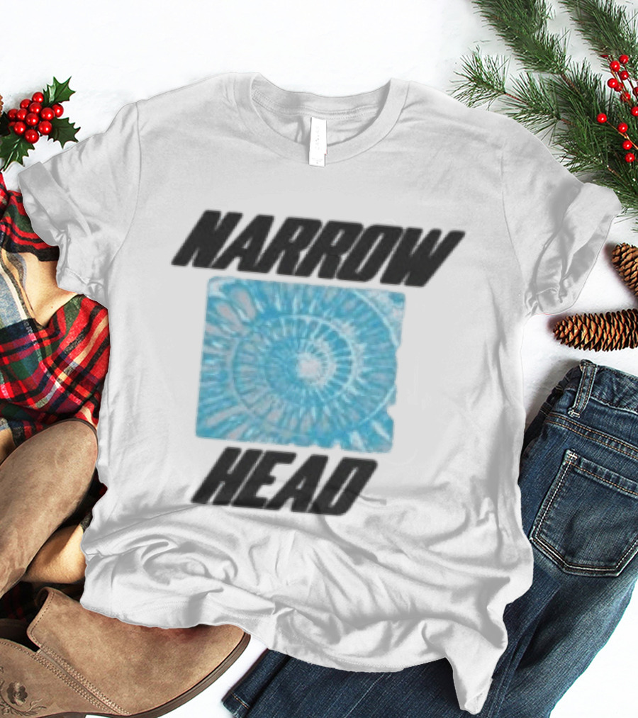 Narrow Head Blue Spiral Shell Tie Dye T-Shirt