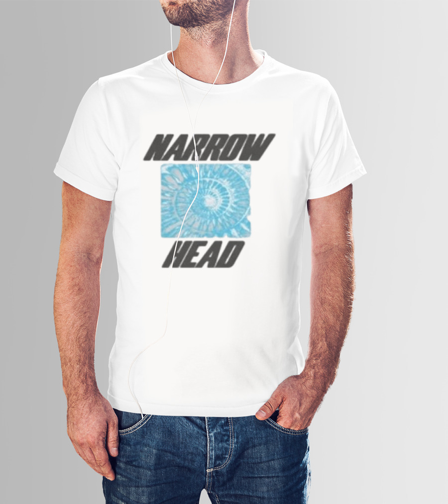Narrow Head Blue Spiral Shell Tie Dye T-Shirt