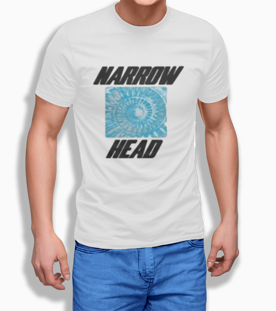 Narrow Head Blue Spiral Shell Tie Dye T-Shirt