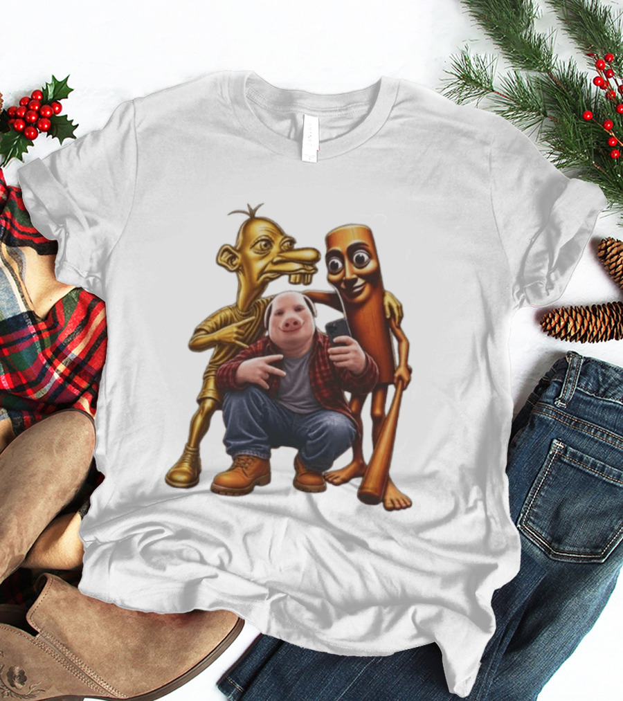 Neegy John Pork Tung Tung Tung Sahur Meme Characters T-Shirt