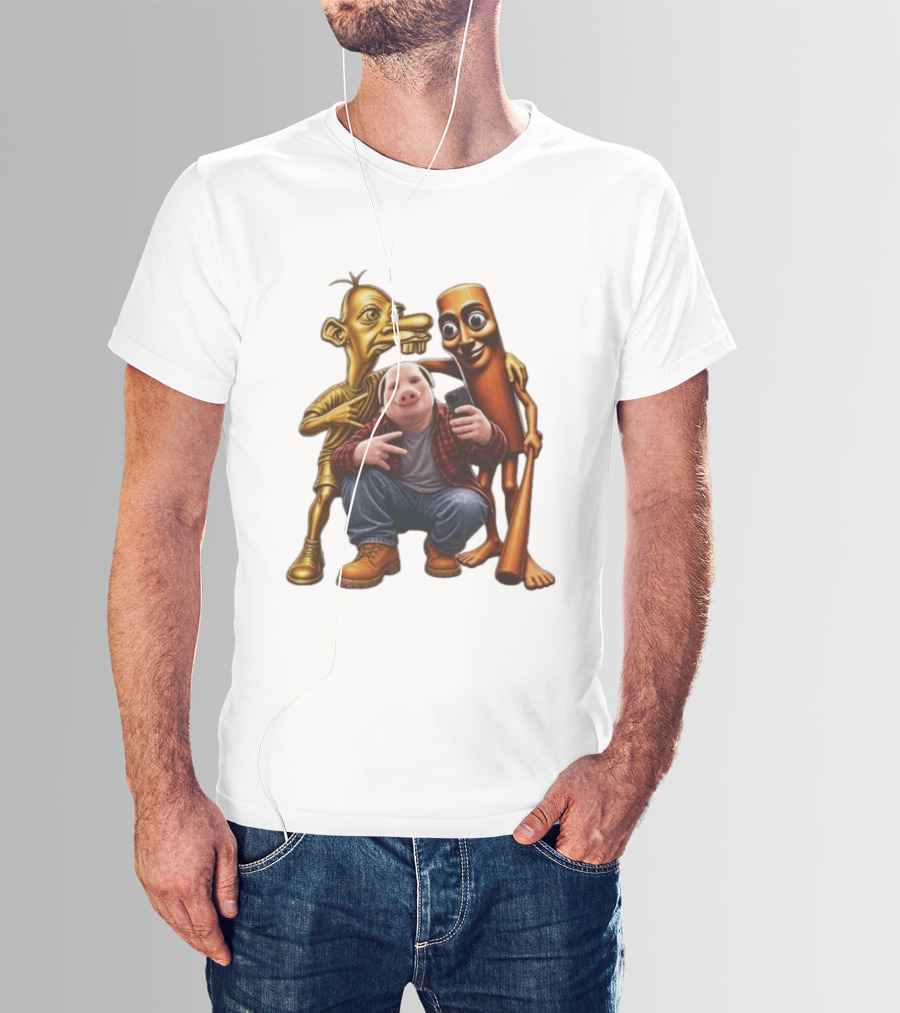 Neegy John Pork Tung Tung Tung Sahur Meme Characters T-Shirt