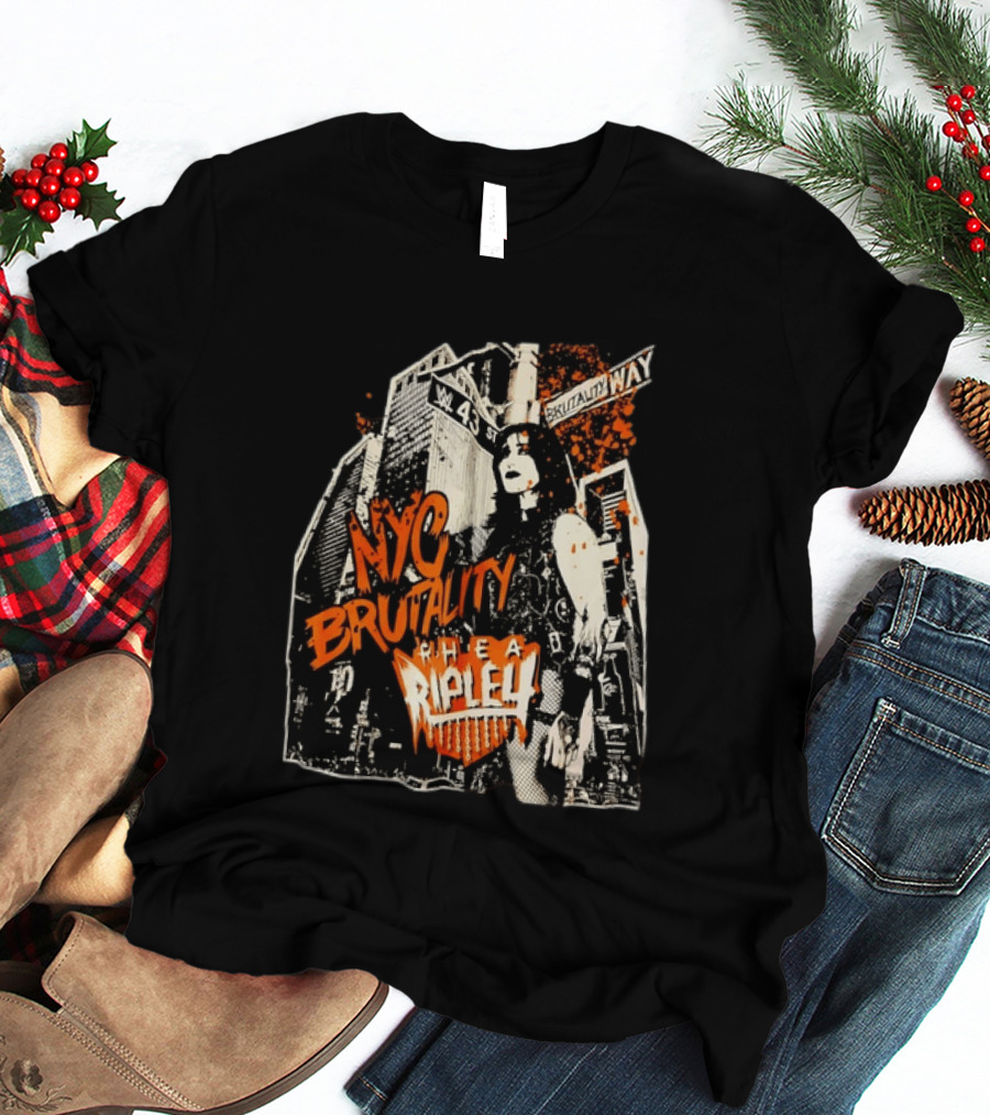 NYC Brutality Rhea Ripley WWE Wrestling W 43 Street T-Shirt