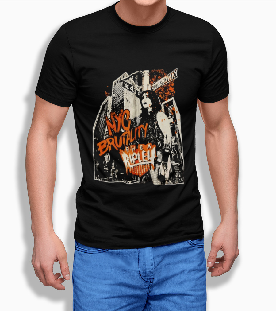 NYC Brutality Rhea Ripley WWE Wrestling W 43 Street T-Shirt