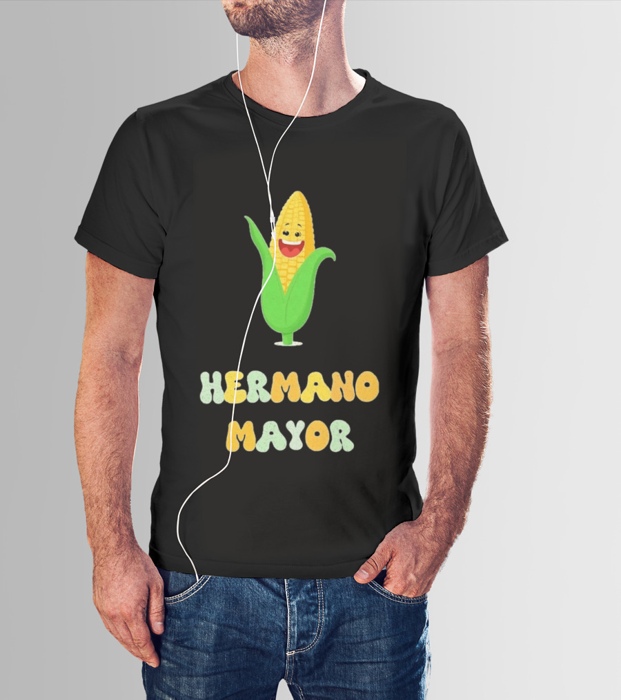 Hermano Mayor Corn With Smiling Vegetable Face T-Shirt