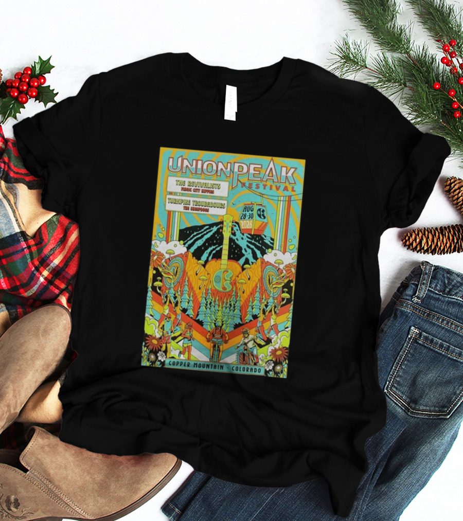 Union Peak Festival 2026 Copper Mountain Colorado Aug 28 30 Featuring The Revivalists Turbo Tweed Troubadours The Disco Biscuits T-Shirt