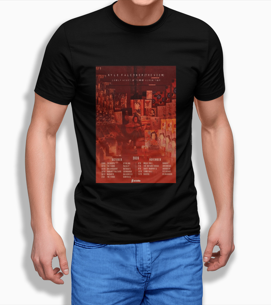 Kyle Falconer The View Lovely Night Of Terror Album Tour 2026 October November Scotland Dates T-Shirt