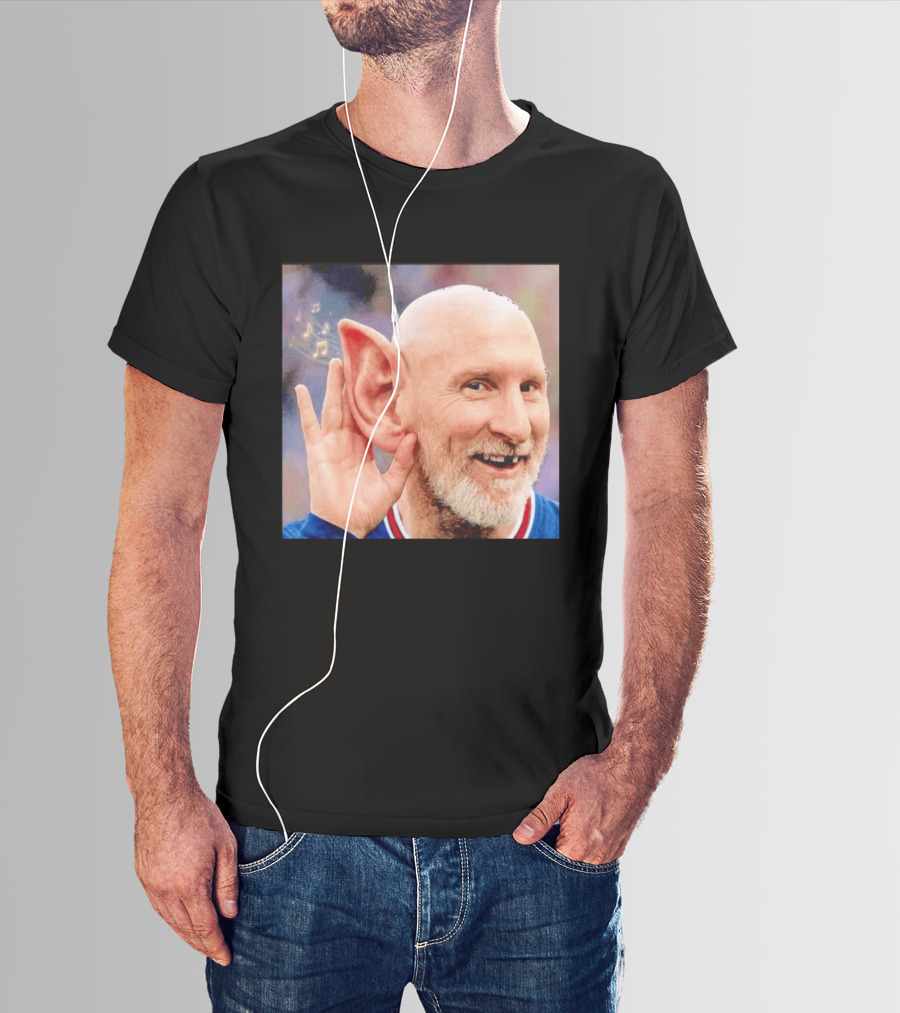 Lionel Messi Elf Meme Pessi Big Ear Music Notes Bald Man T-Shirt