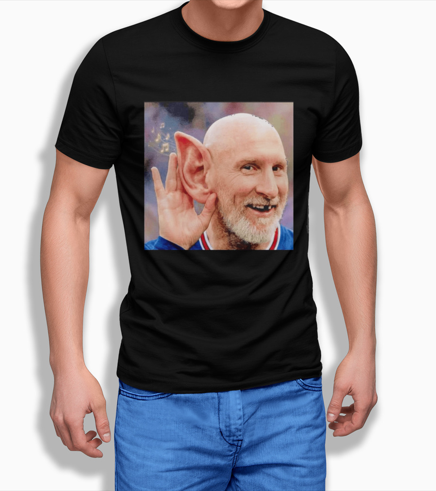 Lionel Messi Elf Meme Pessi Big Ear Music Notes Bald Man T-Shirt