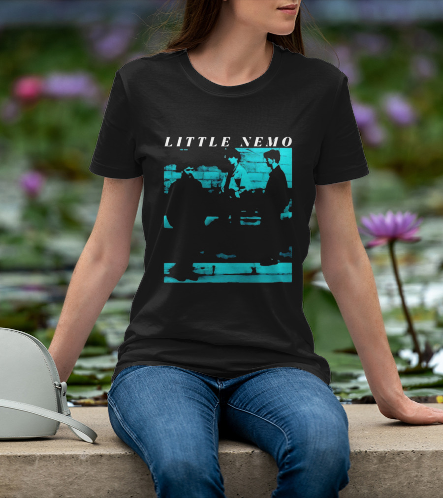 Little Nemo Post Punk Alternative Rock Band Aqua Blue Distressed T-Shirt