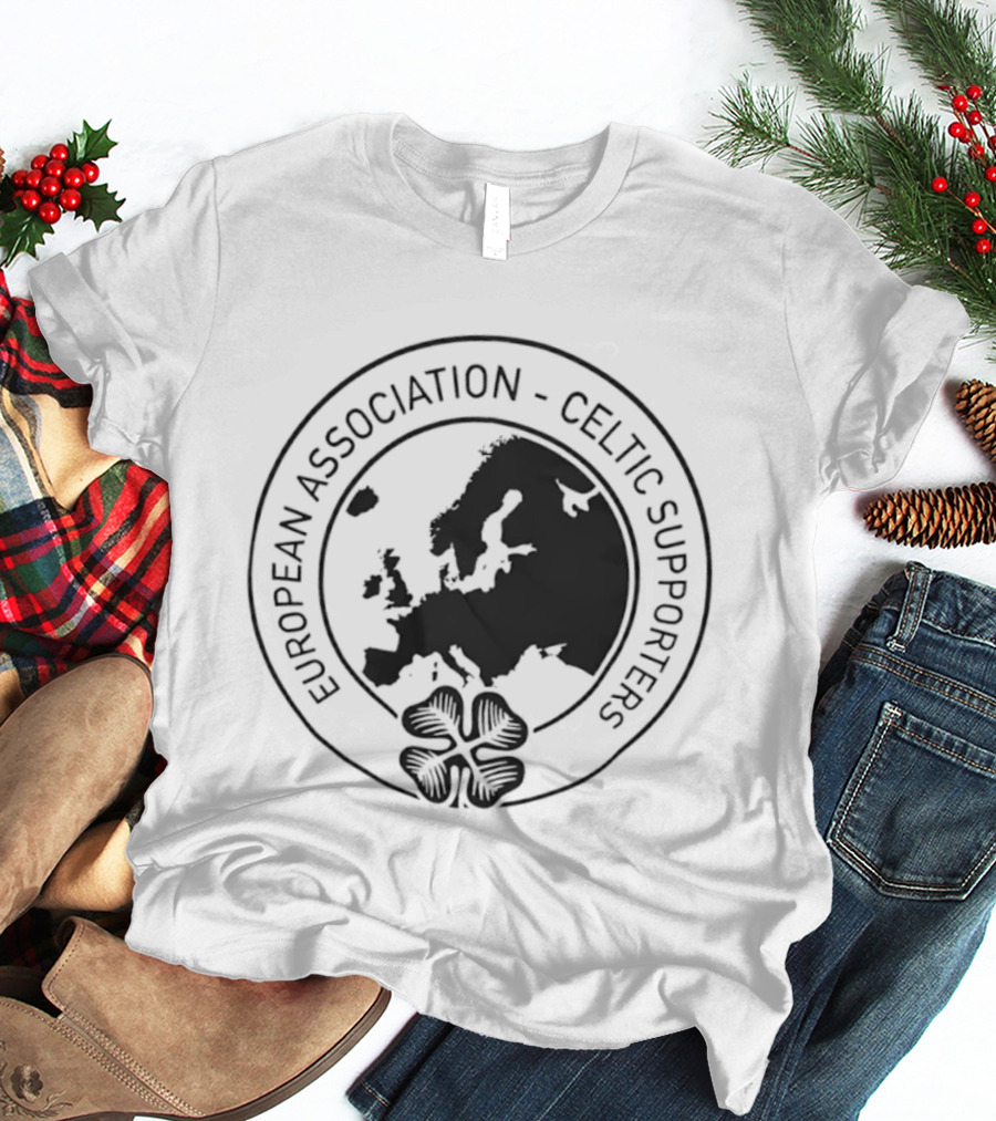 European Association Celtic Supporters Football Fans Map T-Shirt