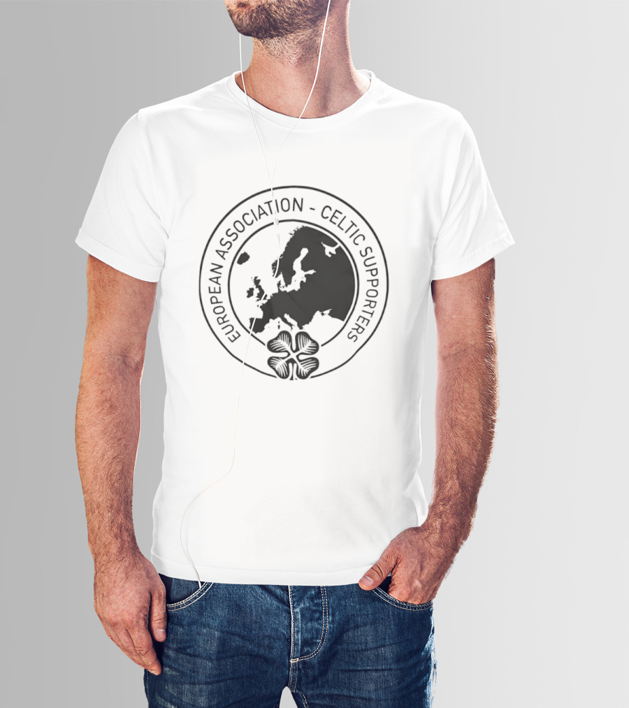 European Association Celtic Supporters Football Fans Map T-Shirt