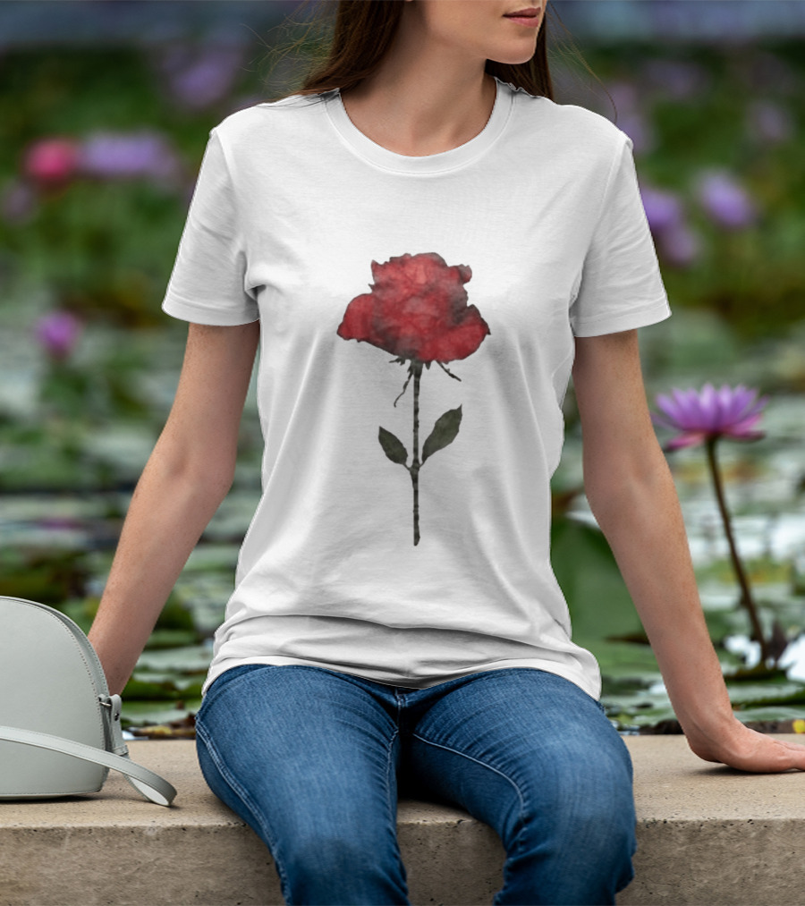 Original CORTIS Seonghyeon Acne Studios Women's Red Rose 2026 T-Shirt