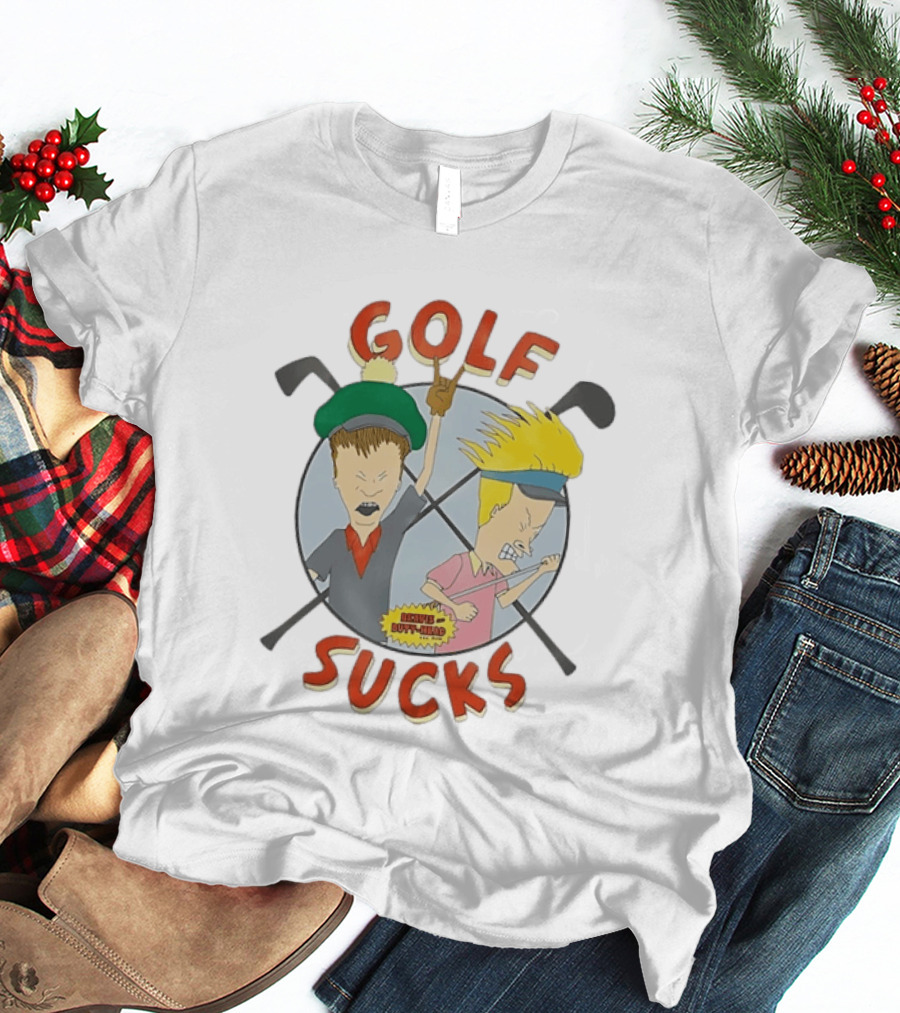 Beavis And Butt Head Golf Sucks 90s Cartoon T-Shirt