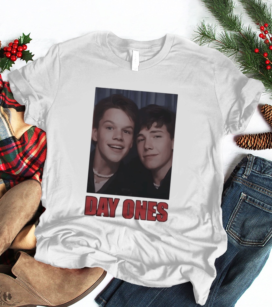 Ben Affleck Matt Damon Day Ones Friends Photobooth Nostalgia T-Shirt