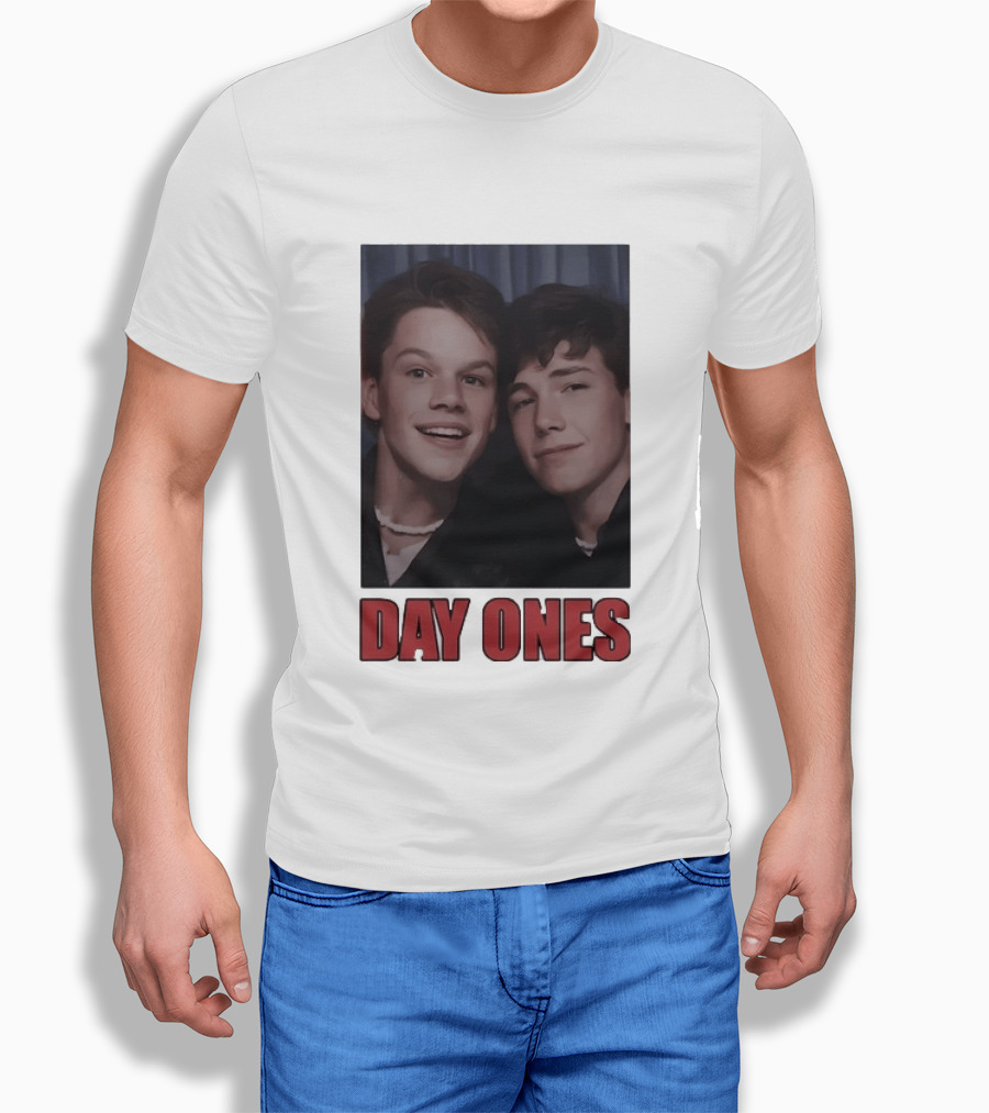 Ben Affleck Matt Damon Day Ones Friends Photobooth Nostalgia T-Shirt