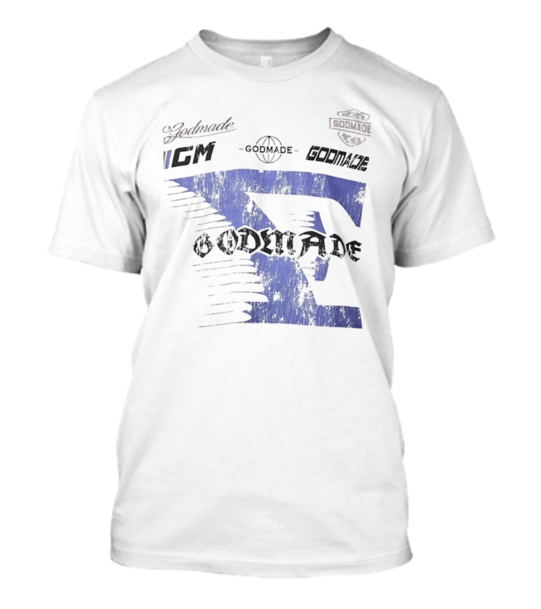 Godmade GM Worldwide Riches Premium Streetwear Distressed T-Shirt