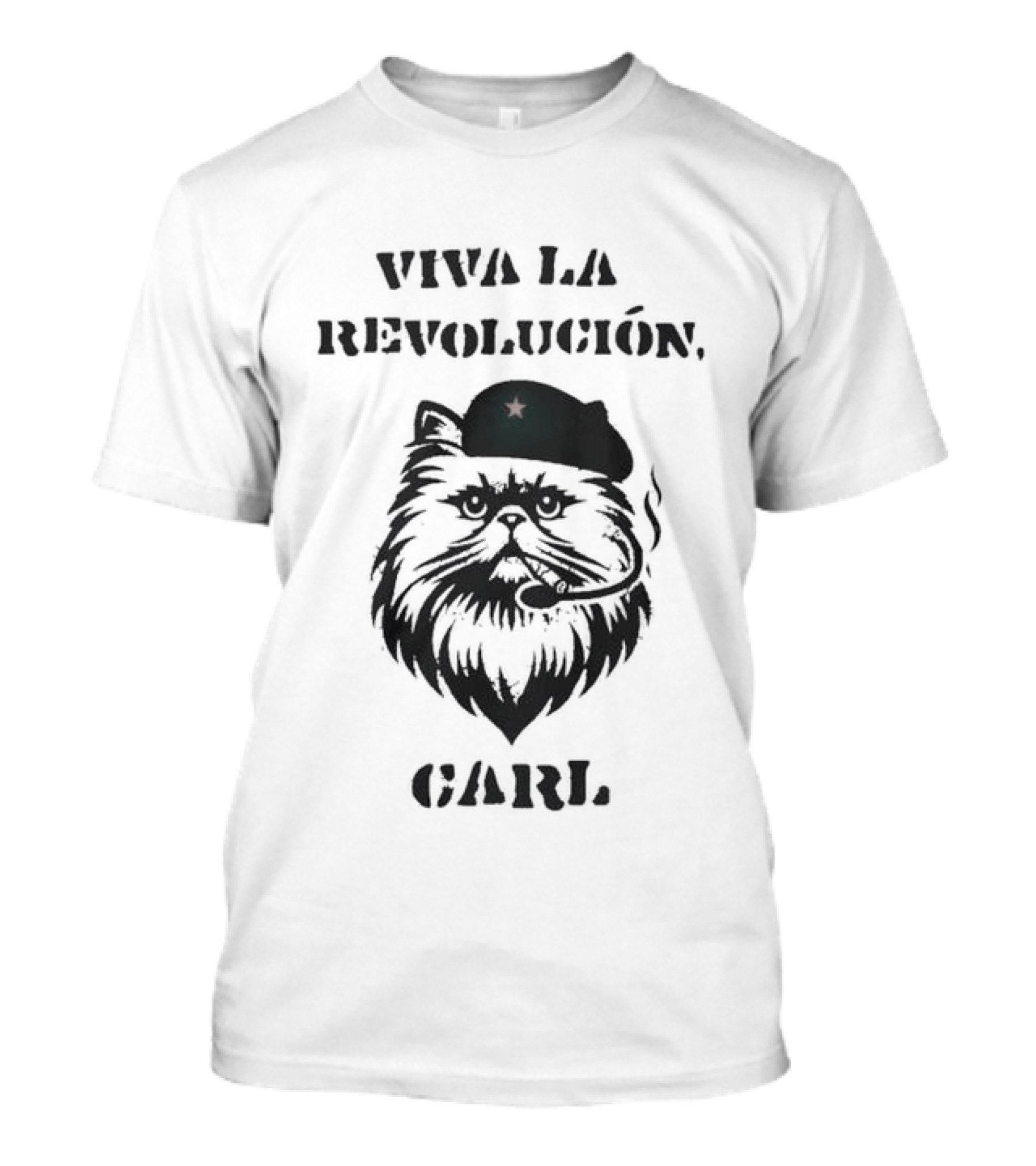 Viva La Revolución Carl Beret Cat T-Shirt