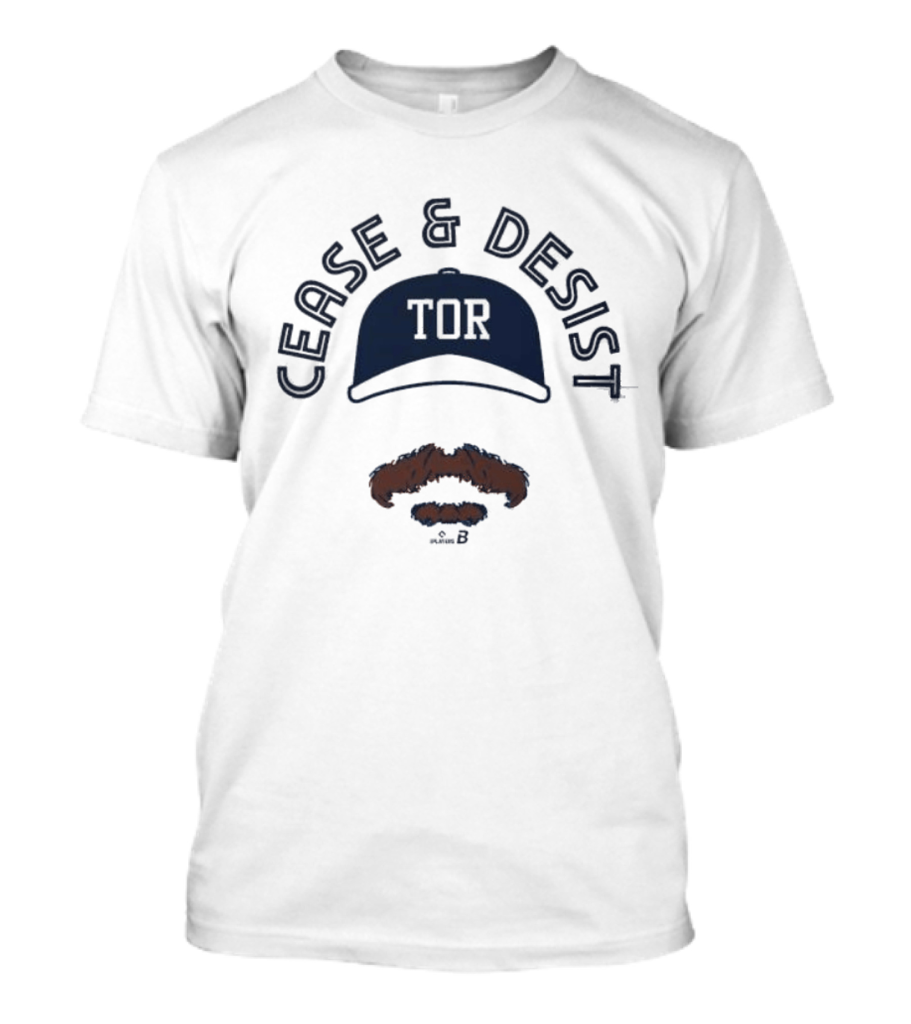 Cease & Desist TDR Hat And Mustache T-Shirt