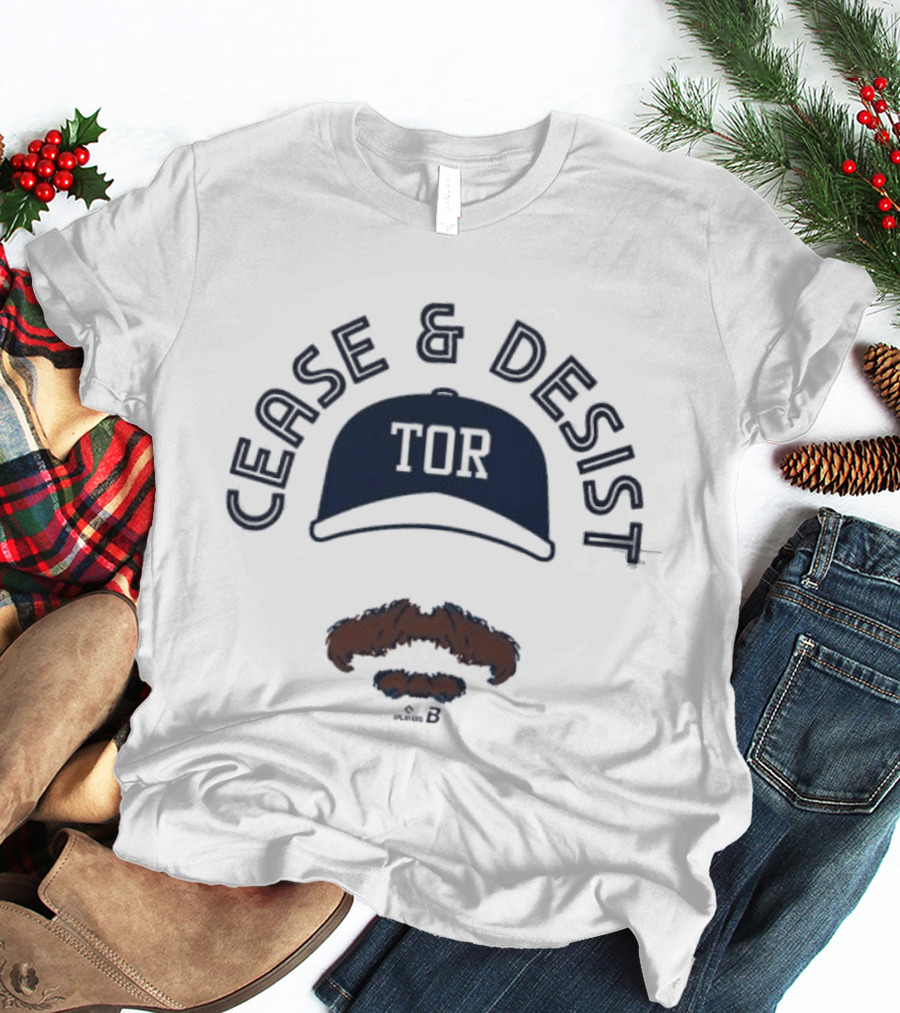 Cease & Desist TDR Hat And Mustache T-Shirt
