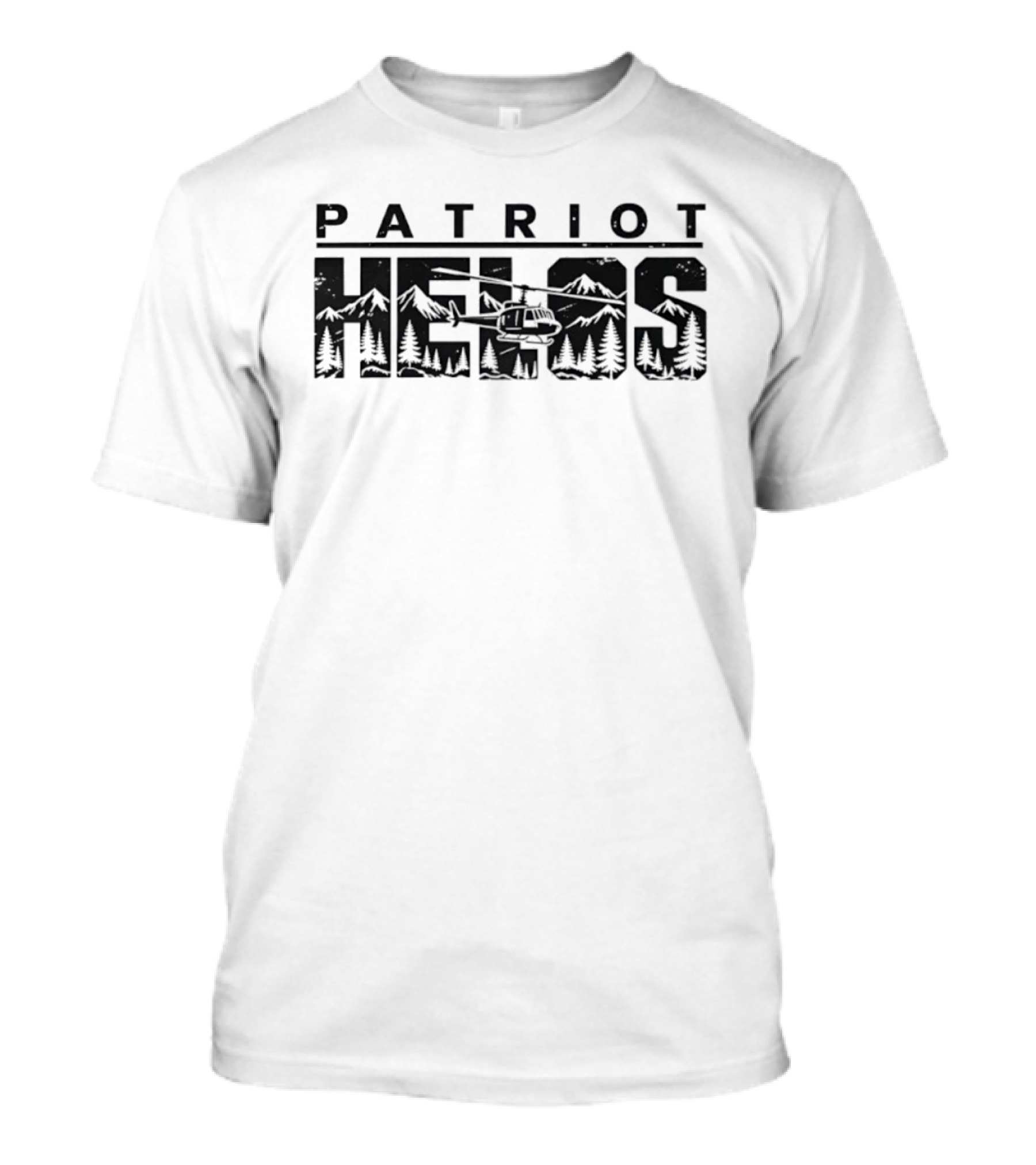 Patriot Helos Helicopter Mountain Forest Adventure T-Shirt
