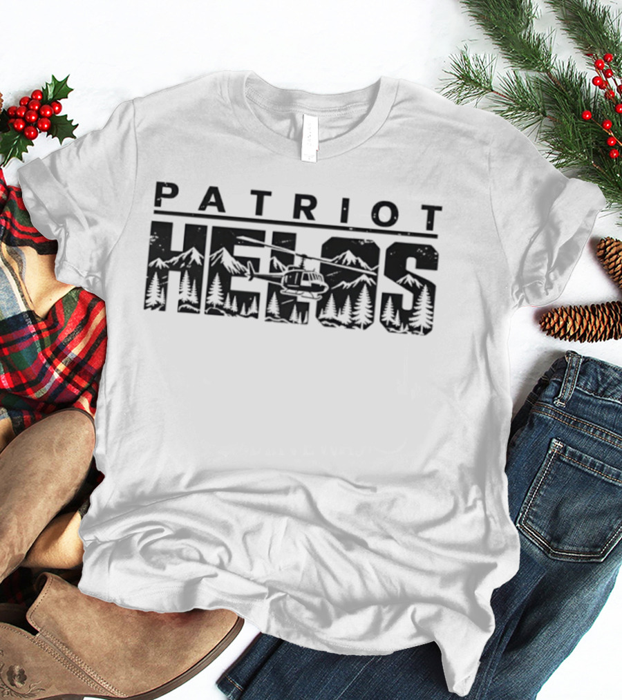 Patriot Helos Helicopter Mountain Forest Adventure T-Shirt