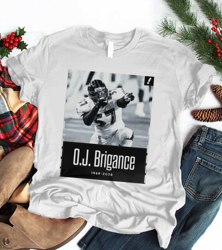 O.J. Brigance 1969 2026 Football Player Memoriam T-Shirt