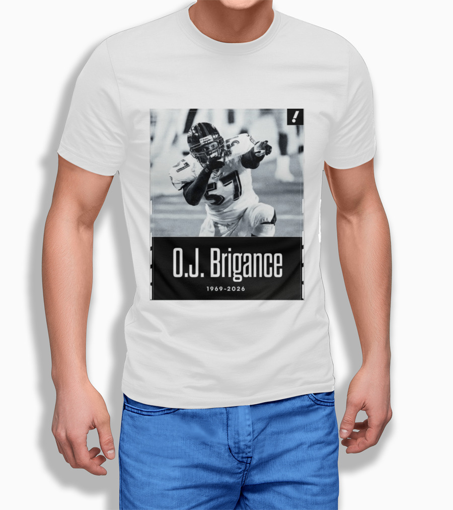 O.J. Brigance 1969 2026 Football Player Memoriam T-Shirt