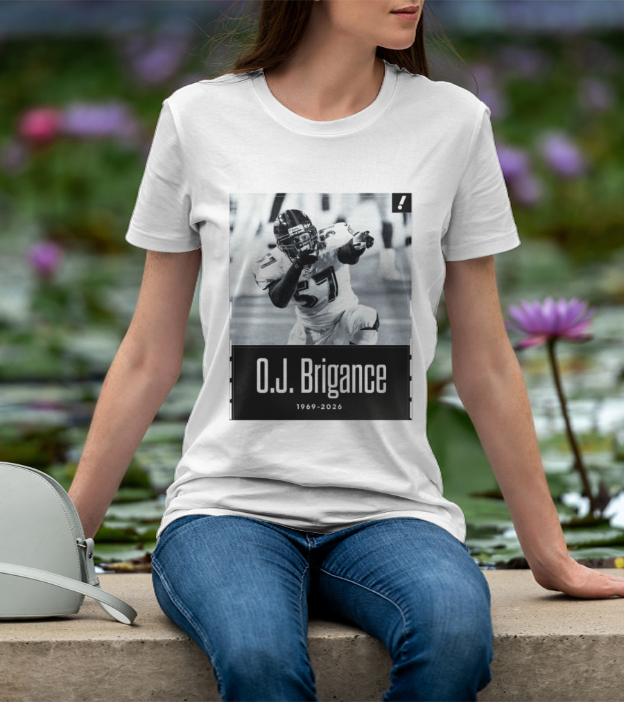 O.J. Brigance 1969 2026 Football Player Memoriam T-Shirt