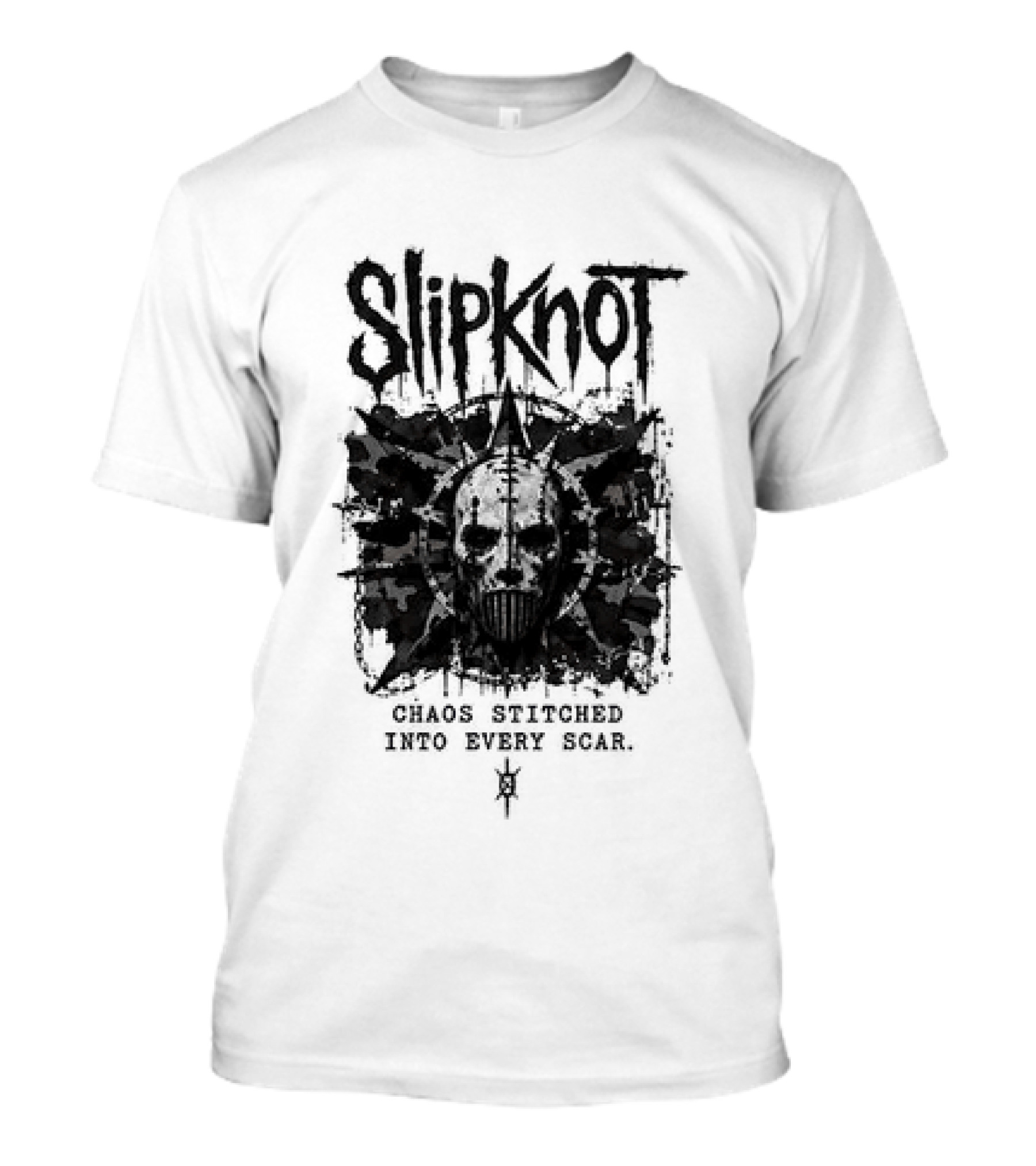Slipknot Chaos Stitched Into Every Scar Grunge Mask T-Shirt