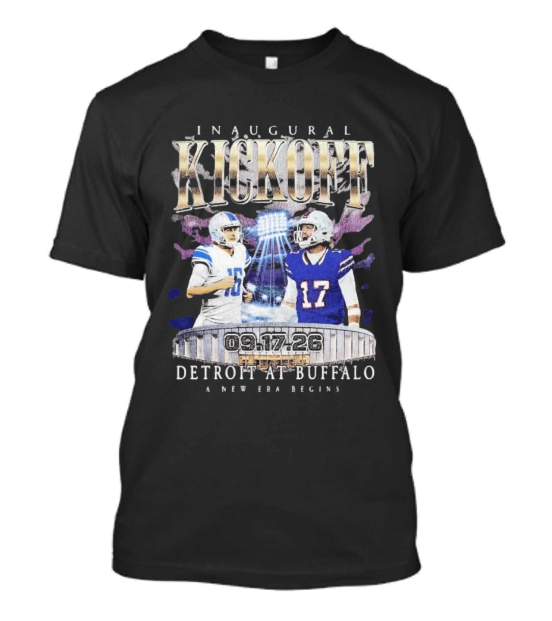 Inaugural Kickoff Detroit At Buffalo 09.17.26 A New Era Begins T-Shirt
