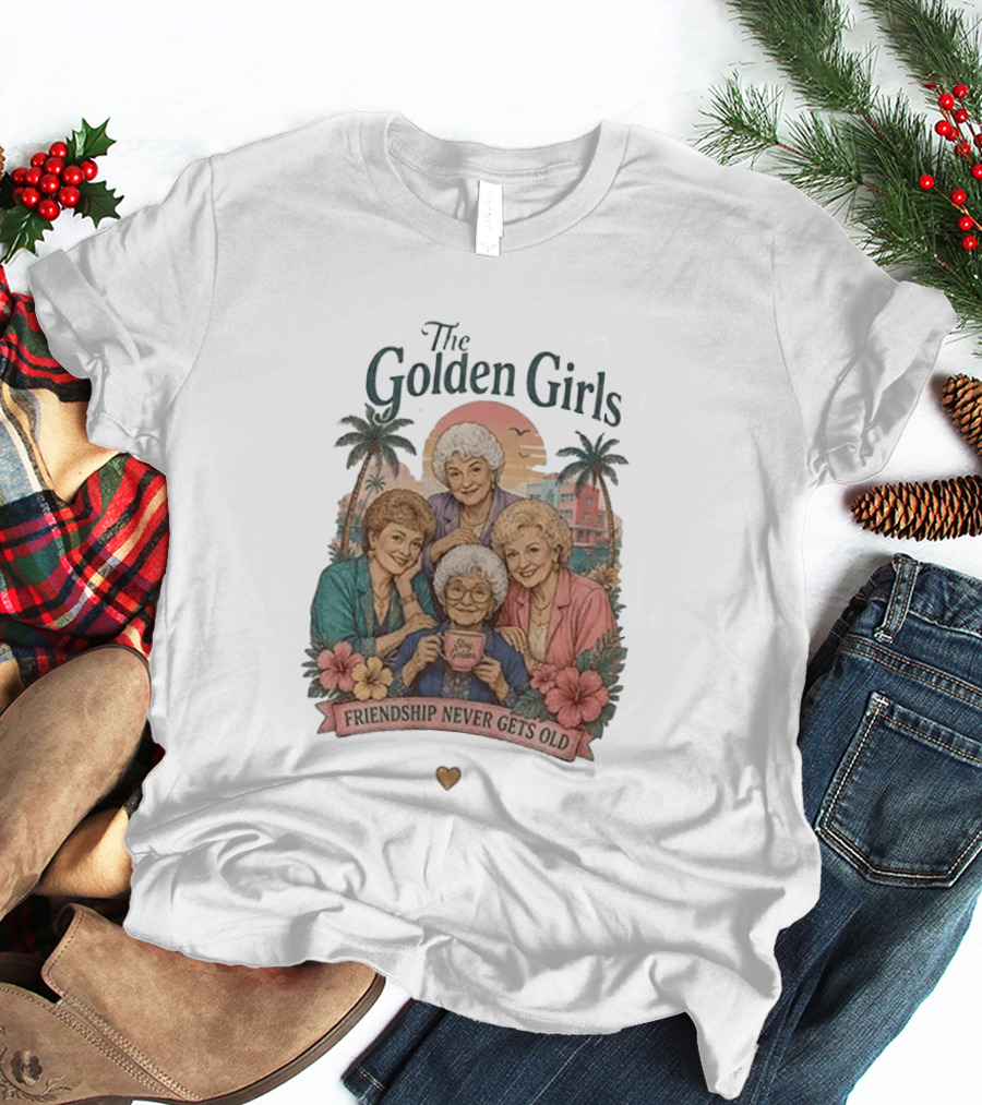 The Golden Girls Friendship Never Gets Old Thank You For Being A Friend Tropical Scene T-Shirt