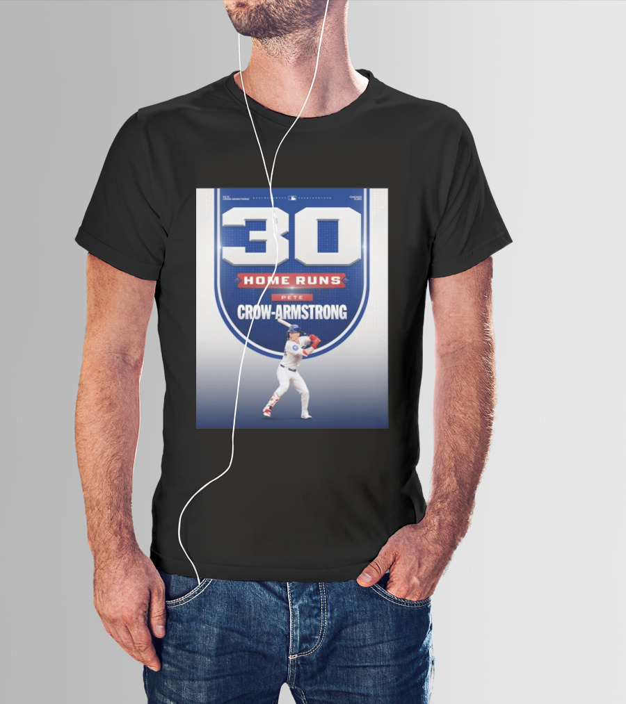 30 Home Runs Pete Crow Armstrong Chicago Cubs T-Shirt