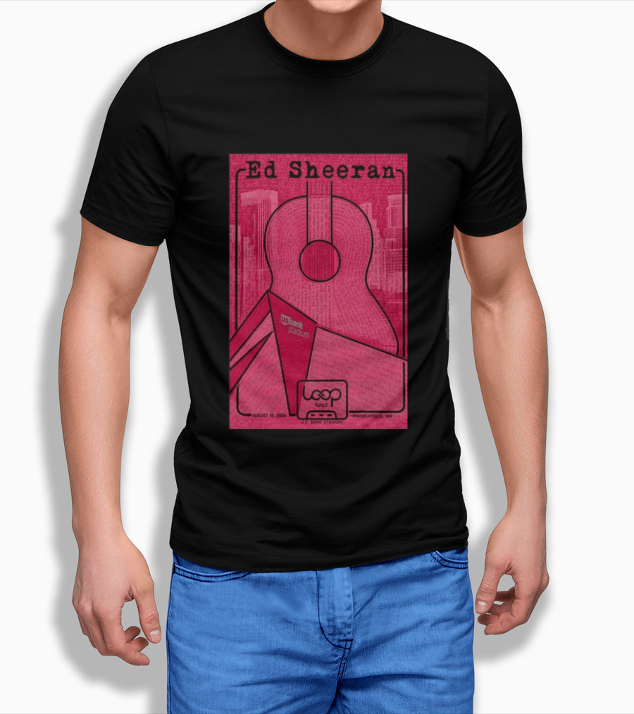 Ed Sheeran Loop Tour August 15 2026 U.S. Bank Stadium Minneapolis MN T-Shirt